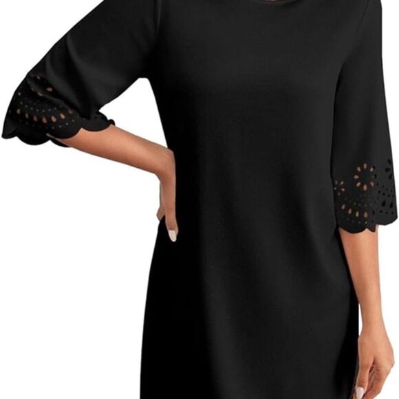 Roz & Ali Women's Dress Off-the-Shoulder Black  XS Whimsigoth Dark Romantic - Picture 5 of 8